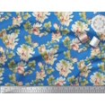 thumbnail image 3 of Soimoi Poly Georgette Fabric Leaves & Magnolia Floral Fabric Prints by Yard 52 Inch Wide, 3 of 5