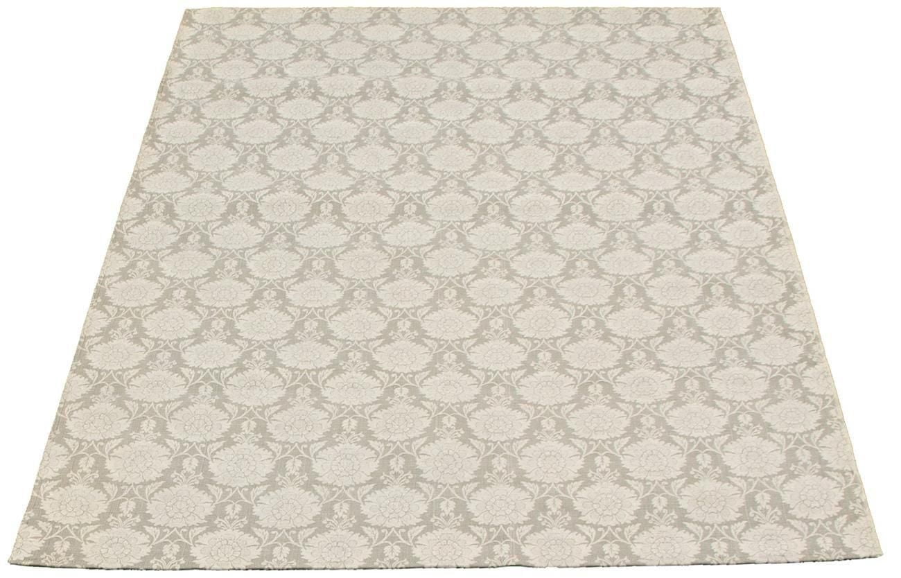 ECARPETGALLERY Tapis Fait à la Main pour Salon, Salle à Manger et Chambre à Coucher Floral Collection Collage 5'0" x 7'7" en Gris