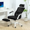 thumbnail image 2 of HOMCOM Ergonomic Office Chair, Reclining Mesh Computer Chair, Black, 2 of 10