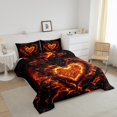 thumbnail image 3 of Erosebridal Ensembles de Literie Faune Magique Simple avec Couette, Insert de Couette Hippie Dragon, Orange Noir, Réversible, 3 of 7