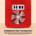 thumbnail image 2 of Coca-Cola 6 Can Portable Mini Cooler/Warmer, 4L Mini Fridge for Travel, Red, 2 of 9