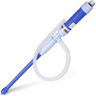 Electric Oil Pump - Electric Liquid Transfer Pump - Portable Automatic Siphon Pump - Battery Operated Liquid Transfer Pump, for Gas Oil, Diesel (Blue)