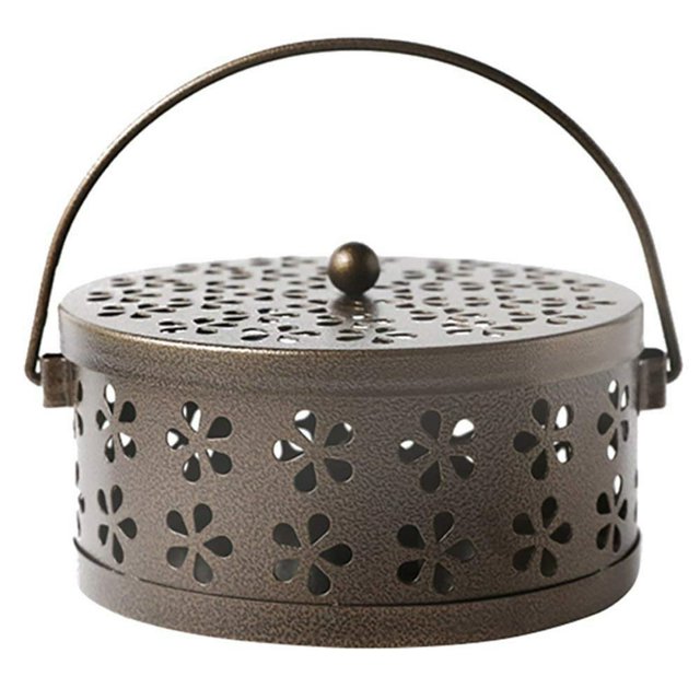 Mosquito Coil Holder Retro Portable Mosquito Incense Burner for Home and Camping