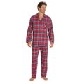 thumbnail image 1 of EverDream Pyjama en Flanelle pour Hommes, Ensemble de Pyjama Long 100 % Coton, Taille Moyen Rouge, 1 of 10