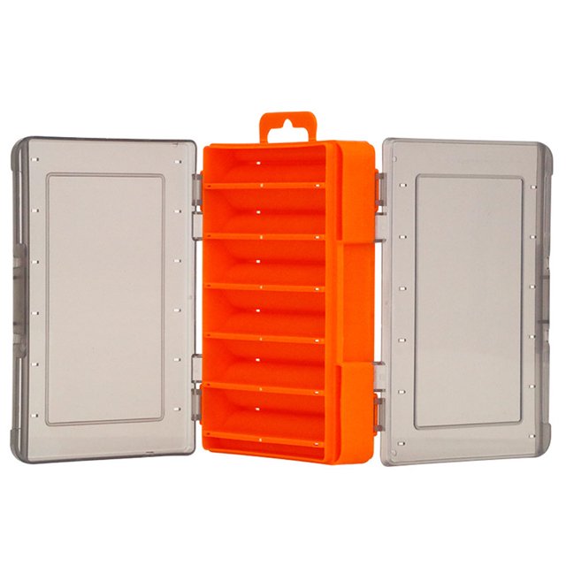 Labymos Mini Fishing Tackle Box Fishing Lure Bait Hooks Storage Box Double Sided Fishing Accessories Container Case Organizer