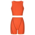 thumbnail image 3 of Workout Outfits for Women 2 Piece Ribbed High Waist Biker Shorts with Tank Crop Tops Exercise Set Yoga Outfit Tracksuits, 3 of 5
