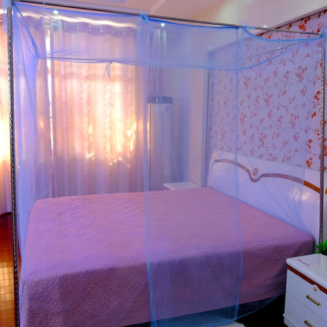 Meitianfacai Bed Mosquito Net Bedroom Decorative Single Side Opening Canopy Net Curtains