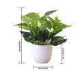 thumbnail image 2 of Artificial Potted Plant Leaf Simulation Leaves Home Office Desktop Greenery Decoration, 2 of 4