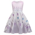 thumbnail image 1 of Elsa 2 Robe de Princesse Déguisement Reine pour Filles Sans Manches Flocon de Neige Imprimé Cosplay Fête de Neige Robe de Princesse, 1 of 6