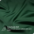 thumbnail image 3 of Bare Home Bamboo Sheet Set - Made from Rayon Fibers - Deep Pockets - 4 Piece - Queen, Forest Green, 3 of 7