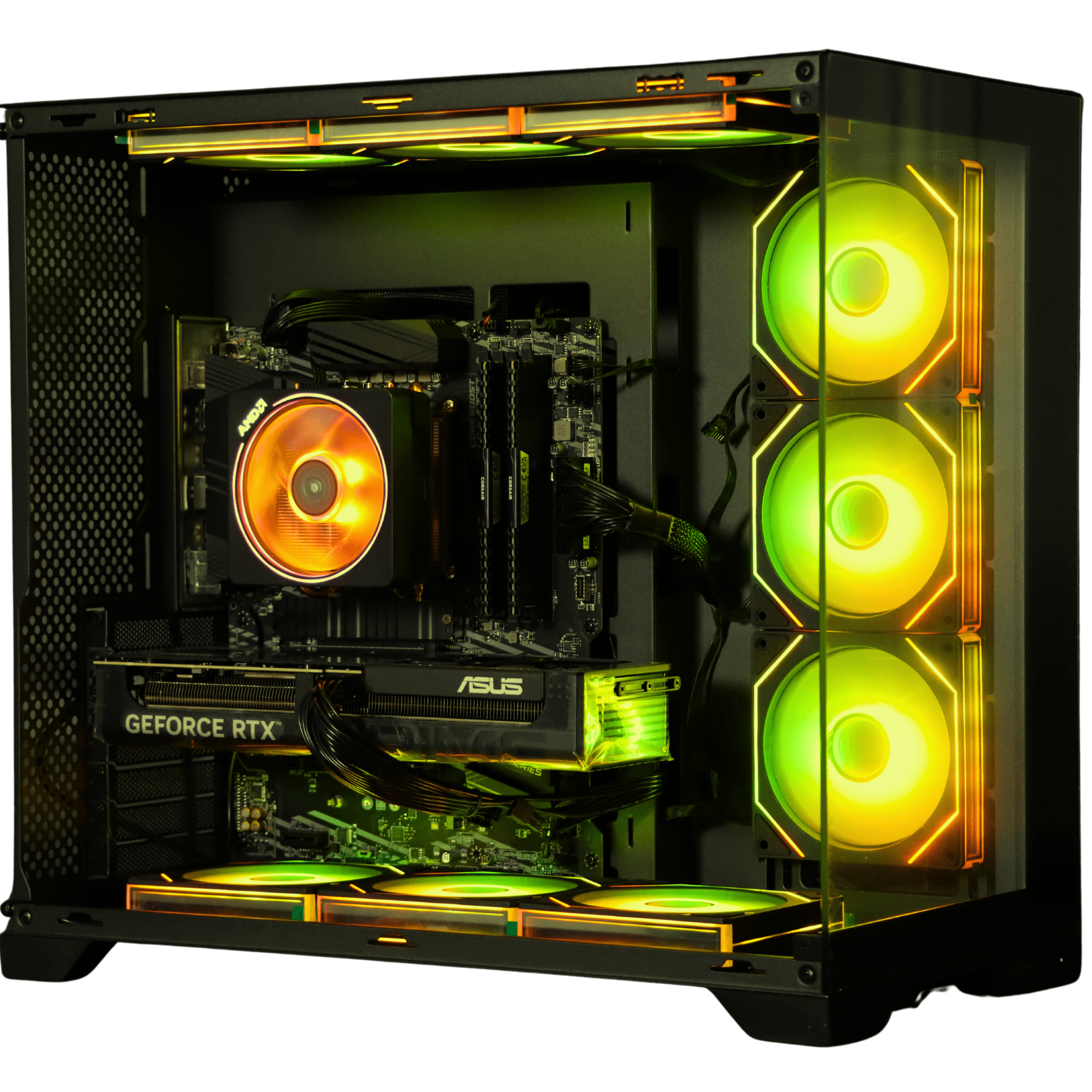 Delta Labs Venus Gaming PC - Ryzen 7 5700X3D, GeForce RTX 5060 Ti 16GB GDDR7, 32GB DDR4 RAM, 1TB NVMe SSD, Windows 11 - High FPS, 2K Gaming, VR Ready Desktop Computer