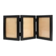 thumbnail image 1 of veasfak Hinged Photo Frame Wood Rectangle Picture Frame 4x6 for Bedroom Desk Desktop Black Triple Fold, 1 of 9