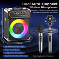thumbnail image 3 of JYX Karaoke Machine, Bluetooth Home Singing Machine, Party Speaker, Portable PA System, TV Connected, Echo Adjustment, TWS, 3 of 13