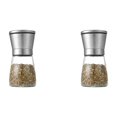 thumbnail image 1 of Oleegame 2PC 1Packs Shakers Fill Use To Steel Kitchen 6oz And Pepper Easy Stainless Mill Grinder Kitchen Dining Bar Black, 1 of 7