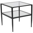 thumbnail image 1 of Table basse de la collection Newport en verre avec cadre en métal noir, 1 of 6