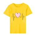 thumbnail image 5 of Pisexur T-shirt de la Saint-Valentin Haut T-shirt de la Saint-Valentin pour Femme Amour Imprimé T-shirt à Manches Courtes Haut à Manches Courtes Col Rond Haut/chemise, 5 of 5