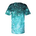 thumbnail image 4 of CEHVOM Mode Femme Décontractée Imprimé Col Rond Ample Manches Courtes T-shirt Haut Blouse Chandail Liquidation, 4 of 5