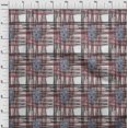 thumbnail image 3 of oneOone Silk Tabby Fabric Swirl & Check Ikat Print Fabric By Yard 42 Inch Wide, 3 of 4