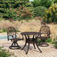 thumbnail image 1 of vidaXL Ensemble Bistro 3 Pcs Aluminium Coulé Bronze, 1 of 5