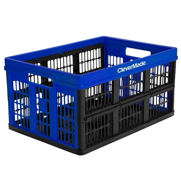 CleverMade 45L Grated Wall CleverCrate - Royal Blue
