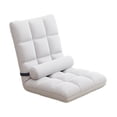 thumbnail image 4 of Elodie Chaise de Sol avec Soutien Dorsal 5 Positions Réglable Fauteuil Inclinable d'Appartement Blanc, 4 of 8