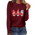 thumbnail image 1 of Chemises de la Saint-Valentin pour Femmes Cœur d'Amour Mignon Graphique Chandails en Molleton de la Saint-Valentin Manches Longues Col Rond Hauts de Vacances Mode Féminine Imprimé Gnome de la Saint-Valentin Col Rond Manches Longues T-Shirt, 1 of 3