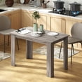 thumbnail image 2 of HOMCOM 47" Modern Dining Table for 4-6 People with Wood Effect, Light Grey, 2 of 10