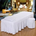 thumbnail image 2 of Jupe de Table de Massage Douce, Cantonnière, Draps avec Trou pour Lit 75x28 Pouces, Blanc, Tel Que Décrit, 2 of 8