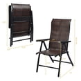 thumbnail image 3 of Costway 2PC Patio Rattan Folding Chair Recliner Back Adjustable, 3 of 10