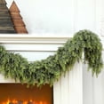 thumbnail image 1 of Leutsin Christmas Cedar Garland ,Artificial Green Cedar Garland, Faux Cedar Pine Needles Garland for Home Fireplace Indoor Outdoor Holiday Party Decoration 5.9ft, 1 of 9
