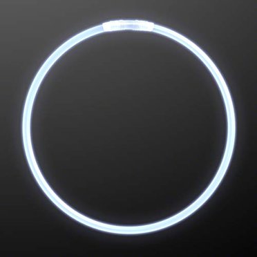 FlashingBlinkyLights 50 22" Premium Glow Stick Necklaces in White