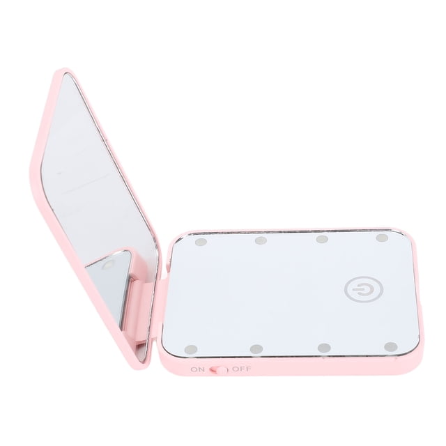 Magnifying Portable LED Makeup Mirror with 2 Sided Small Travel Cosmetic Mirror for Bright Lighted Makeup Area