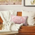 thumbnail image 5 of Pink Boho Throw Pillow Covers Set of 2 Monaco Rug Carpet Double Sided Pattern Cotton Soft Pillow Case Cushion Cover Pillowcase for Garden Couch Sofa Bed Decorative 12x20 inch, 5 of 5