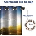 thumbnail image 2 of Music Curtains Grommet Light Filtering Window Drapes with Black White Musical Notes Music Sheet Print Pattern Decorative Privacy Curtains for Bedroom Living Room 2 Panels 52 x 84 Inch, 2 of 5