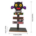 thumbnail image 2 of Wooden Halloween Pumpkin Festive Atmosphere Decoration Table Card Decorations Creative Halloween Decorations., 2 of 6