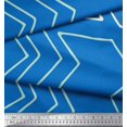 thumbnail image 2 of Soimoi Blue polyester Crepe Fabric Arrow Symbol Print Fabric by the Yard 52 Inch Wide, 2 of 5