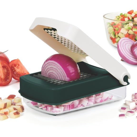 Starfrit Onion Chopper, Manual Food Chopper with Stainless Steel Blades and 2-Cup (500 mL) Container