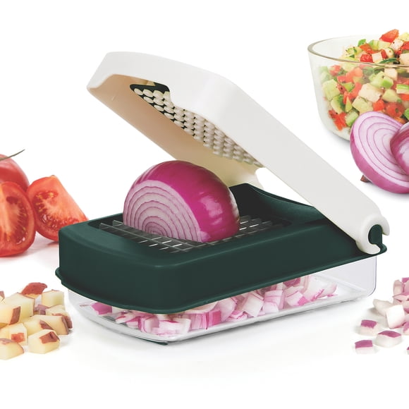 Starfrit Onion Chopper, Manual Food Chopper with Stainless Steel Blades and 2-Cup (500 mL) Container