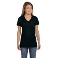 thumbnail image 1 of Hanes Ladies Ringspun Cotton Nano-T V-Neck T-Shirt, Style S04V, 1 of 1