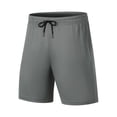 thumbnail image 2 of Sentmoon Mens Shorts Athletic High Waist Loose 2025 Summer Beach Shorts Drawstring Solid Color Quick Dry Running Shorts with Pockets Comfy for Sports Wear Dark Gray XL, 2 of 5