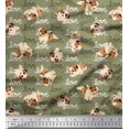 thumbnail image 1 of Soimoi Poly Georgette Fabric Love Text & Puppies Dog Printed Fabric 1 Yard 52 Inch Wide, 1 of 3