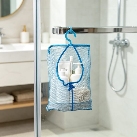 10 Pcs Sac Suspendu pour Salle de Bain, Vacemry Rangement de Sac Suspendu, Étendoir Rotatif pour Sacs d'Eau, Organisateur Suspendu Multifonction pour Salle de Bain Balcon Buanderie Cuisine Douche Séchage