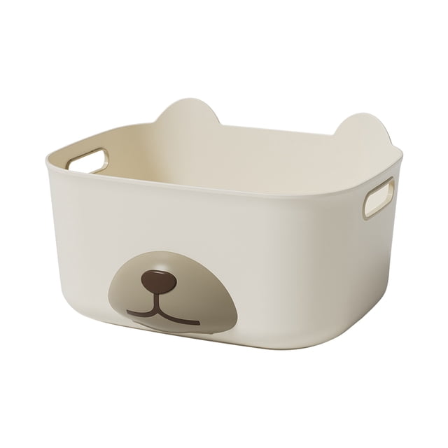 School Supplies College Cute Bear Desktop Storage Box Multi-functional Stationery Sundry Plastic Storage Box Office Books Storage Box Back to School Supplies
