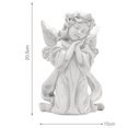 thumbnail image 4 of kurtrusly Resin White Angel Statue Desktop Decor Collection Window Props Christmas prayer hold cheek, 4 of 8