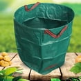 thumbnail image 1 of Becaristey 120L Large Capacity Garden Bag Reusable Leaf Sack Trash Can Foldable Garden Garbage Waste Collection Container Storage Bag 100L/27 gallons, 1 of 6