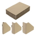 thumbnail image 1 of Unique Bargains 120 Pack Adjustable Cardboard Corner Protector Cardboard Edges Protector 9.5x9.5cm Fits 0.5, 1 and 1.5 Inch Brown, 1 of 6