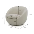 thumbnail image 2 of Better Homes & Gardens Fauteuil pivotant Mira, lin, 2 of 6