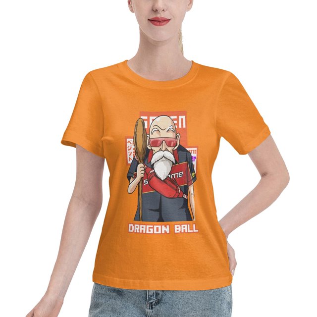 T-Shirt Basique à Manches Courtes pour Femmes Dragon Ball Tortue Féerique