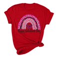 thumbnail image 5 of Meichang Hauts pour Femmes Tendance T-Shirt de la Saint-Valentin Hauts Mignons Imprimé Cœur Hauts de Fête Manches Courtes Décontracté Col Rond Chandail T-Shirts Blouses, 5 of 5