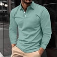 thumbnail image 1 of BLCHUNen Long Sleeve Shirts for Men Pullover Turndown Collar Button Casual Lightweight Workout Active Sports Fall Tops, 1 of 6